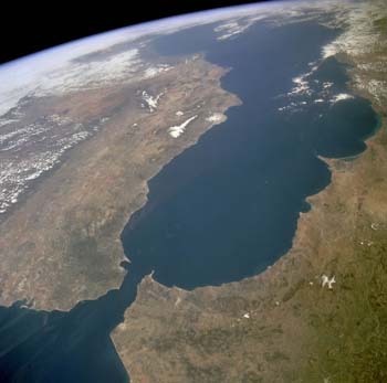 Satellite photo, straits of Gibralter